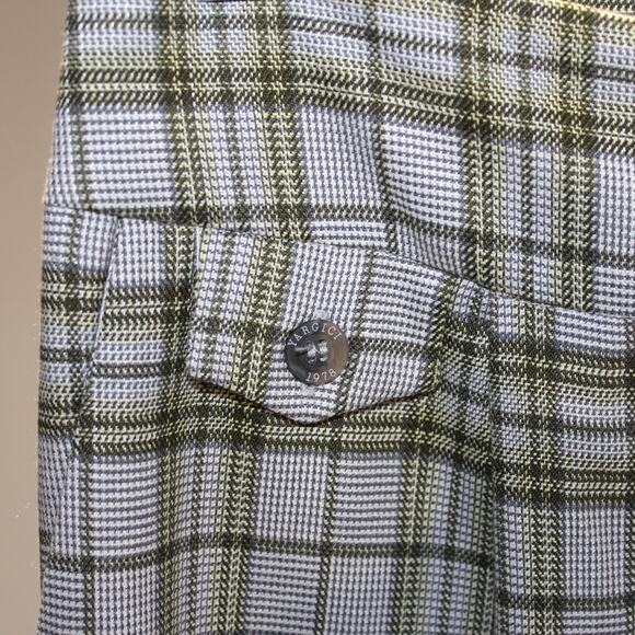 YARGICI Green Plaid Wide Leg Trouser Size 12 NWT - Picture 6 of 7